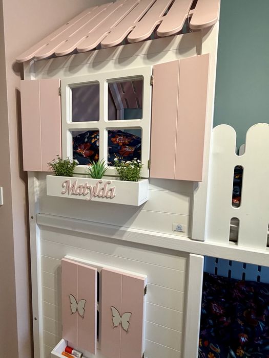 Łóżko pietrowe domek Dreambeds - pastelowe stan bdb