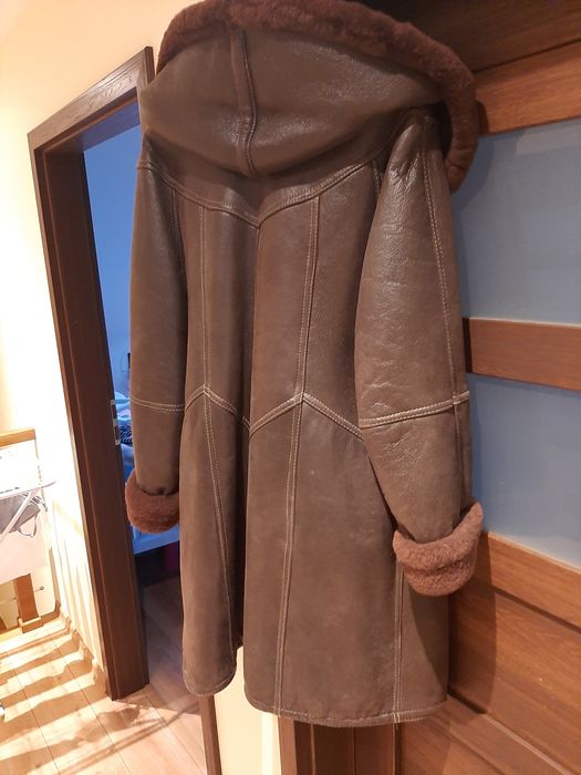 Skórzany kożuch damski