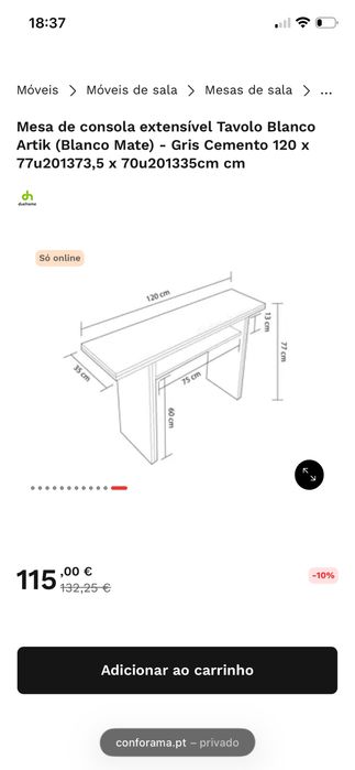 Mesa na e cozinha ou sala cono comk aparador