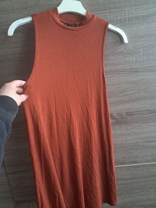 Czekoladowa sukienka Topshop S