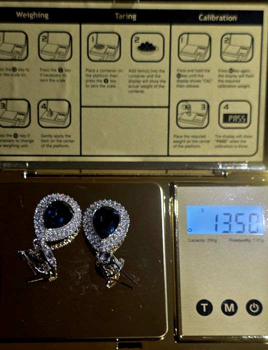 Conjunto em Prata 925, e Cristais Swarovski