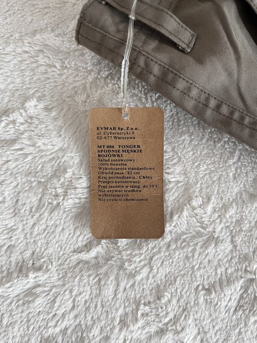 Spodnie bojówki cargo khaki z kieszeniami