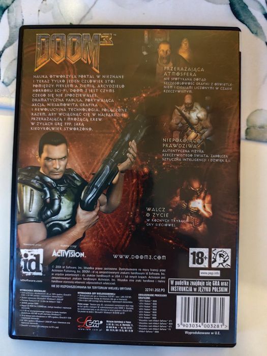 Gra komputerowa na PC cd-room Doom 3