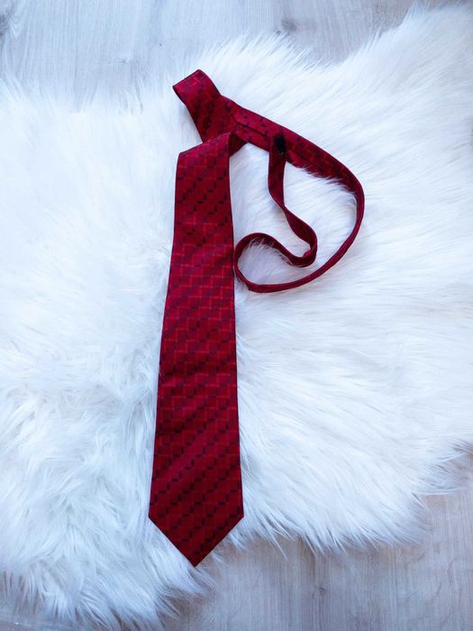 krawat, długi, szeroki, jedwab, premium, bordowy, połyskujący