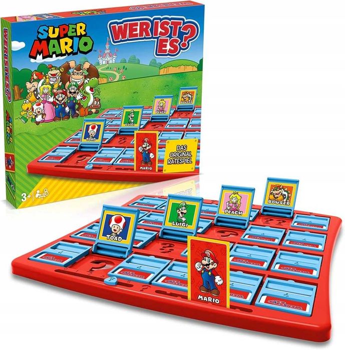 Wer ist es? Super Mario gra planszowa dla dzieci dwuosobowa niemiecka