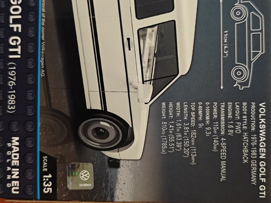 VW Volkswagen Golf GTI Cobi Bricks