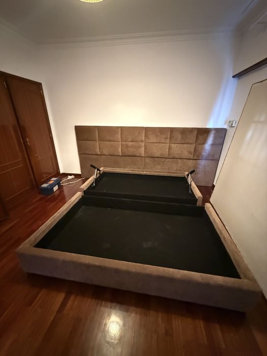 Cama de Casal com Arrumação Hidráulica + Colchão Emma Diamond Hybrid | Excelente Estado | Santarém