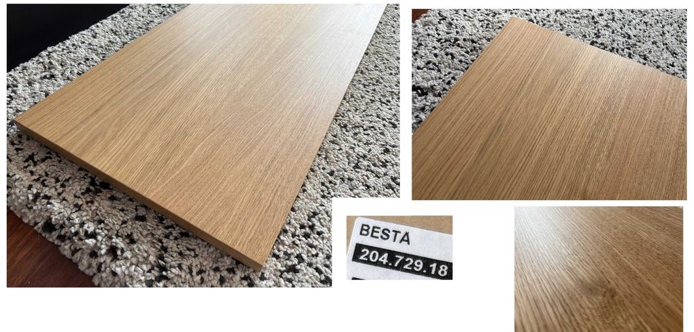 IKEA  Blat  do Besta, 120 x 42 cm, fornir   debowy  j. nowy 204. 729.18 panel górny