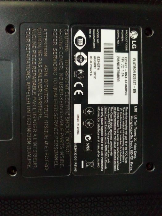 Монитор 23" LG Electronics E2342T-BN