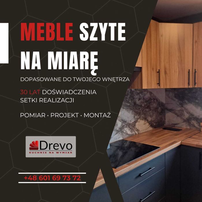 Kuchnie i meble na wymiar | 30 lat doświadczenia | Pomiar + montaż