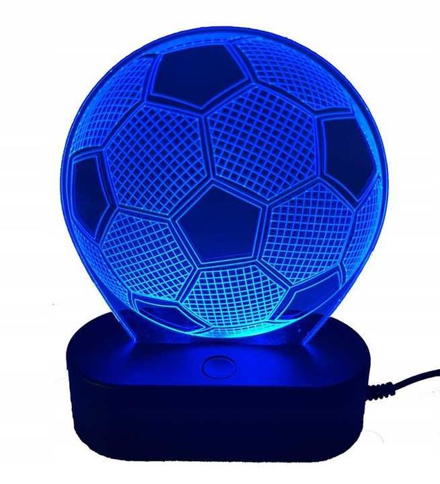 nocna lampka dla kibica różne kolory 3D LED