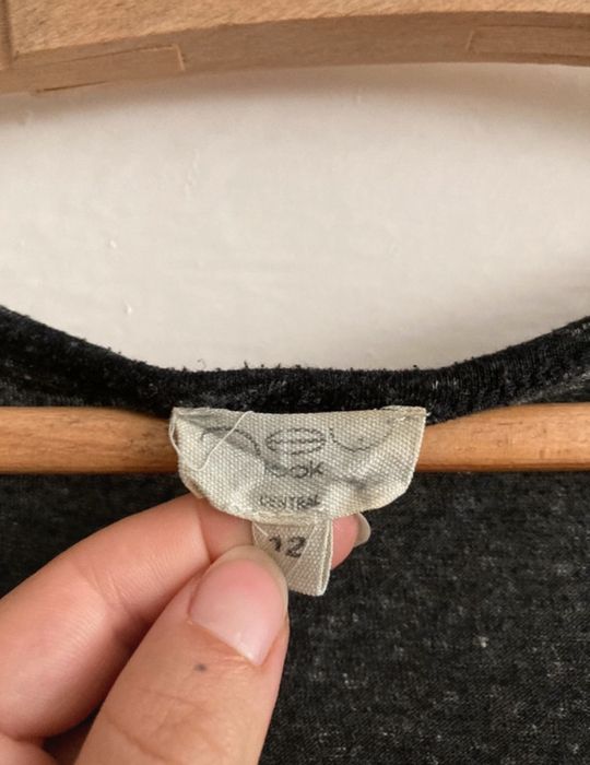 Bluzka len rock punk wyciete ramiona