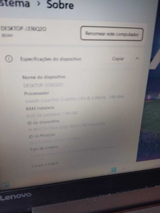 Portátil LENOVO i3 Ideapad 320 6 Geraçao