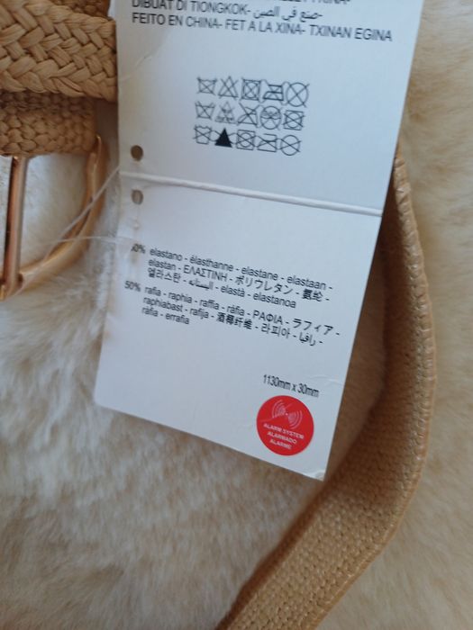 Nowy pasek damski parciany Zara 110 cm.