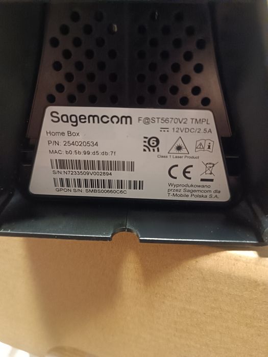 Router Wi-Fi 6 Home Box Sagemcom CS 50001 T-Mobile internet światłowodowy
