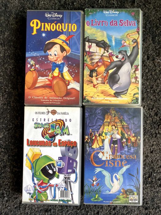 LOTE de 45 Cassetes de Video VHS - Clássicos da Disney e Outros