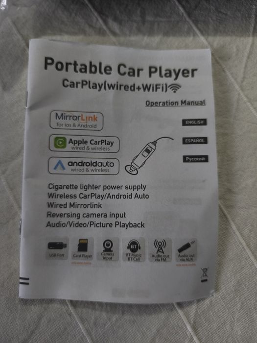 Ecrã Universal 16" Car Player – CarPlay & Android Auto