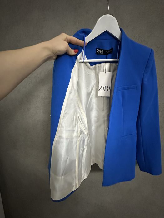 Синій блейзер/піджак ZARA Зара (36/S)