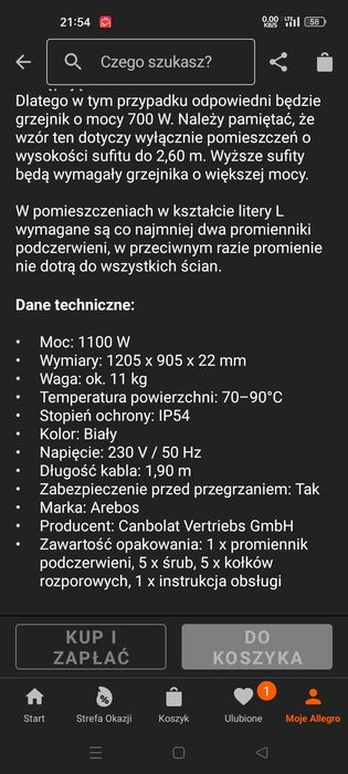 Panele grzewcze podczerwień Nowe