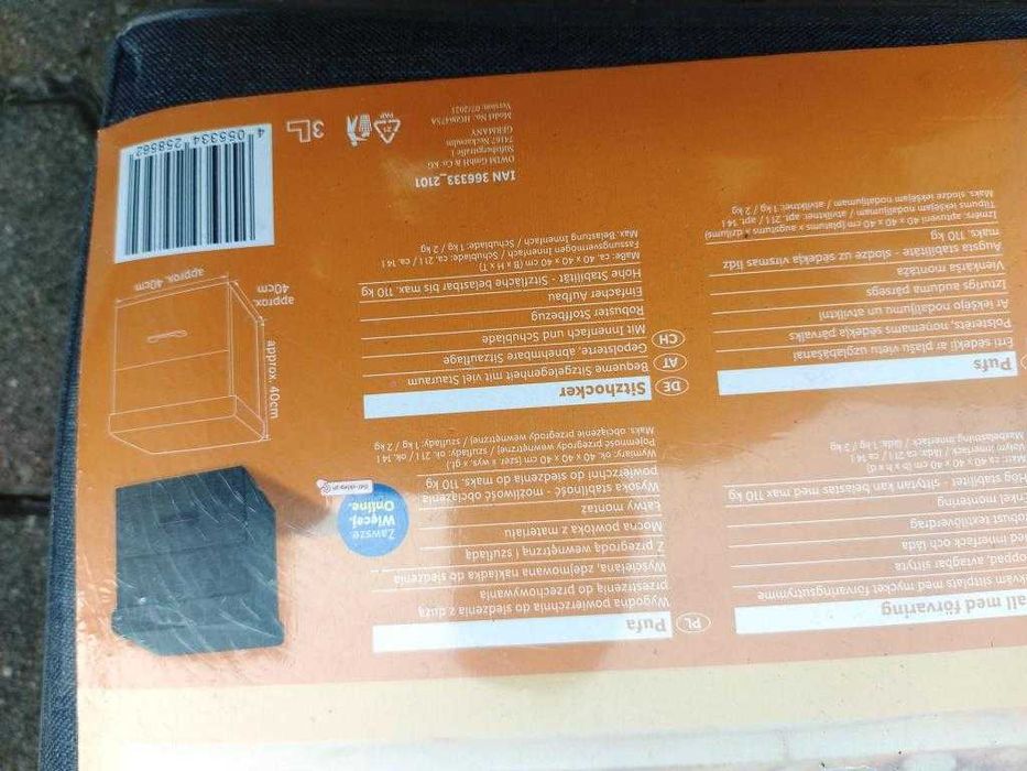 Sofa pufa siedzisko Livarno (Lidl) z szufladami 4 sztuki