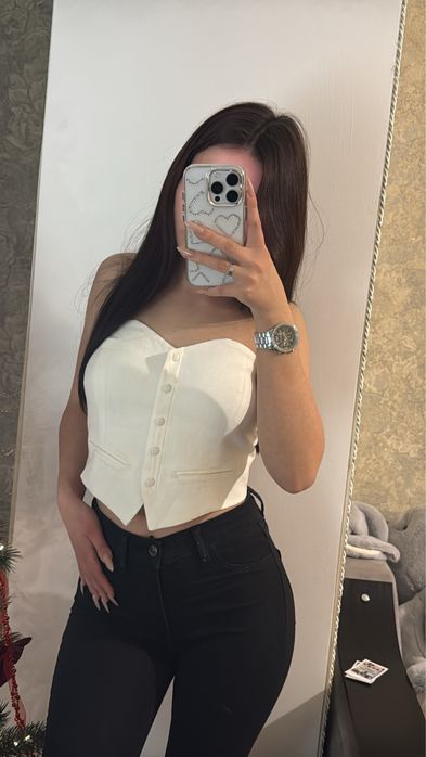 Топ з гудзиками stradivarius