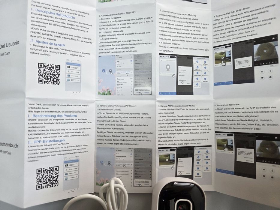 Câmara de segurança ou vigilância WiFi 2K