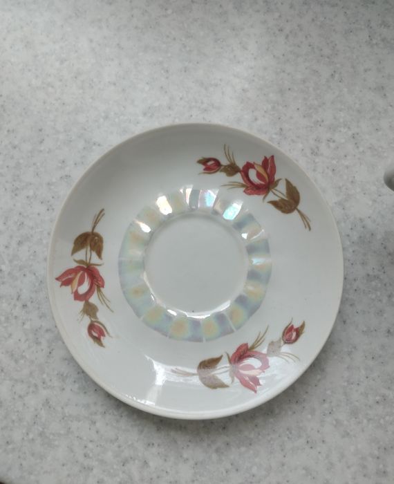 Вінтажна чайна пара (чашка + блюдце), фарфор, СРСР