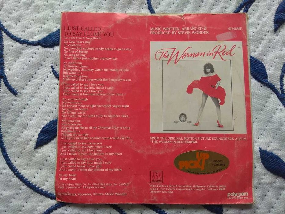 [Vinil] Stevie Wonder - I Just Called to Say I Love You