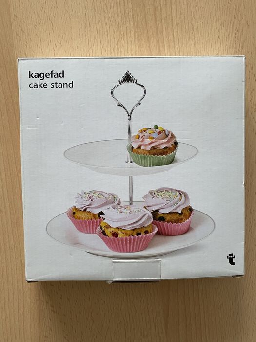 Patera na ciasta ciastka biała Tiger