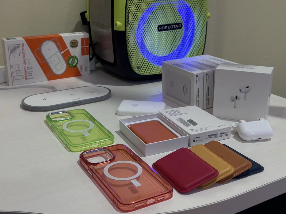 Pomarańczowy Mag Safe Wallet Portfel magnetyczny Wsówka  Apple Iphone