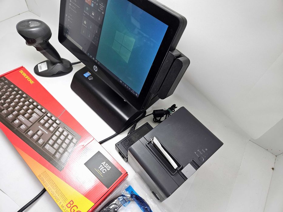 КОМПЛЕКТ POS термінал HP 14" /принтер чеків 80мм /2D штрихкод сканер
