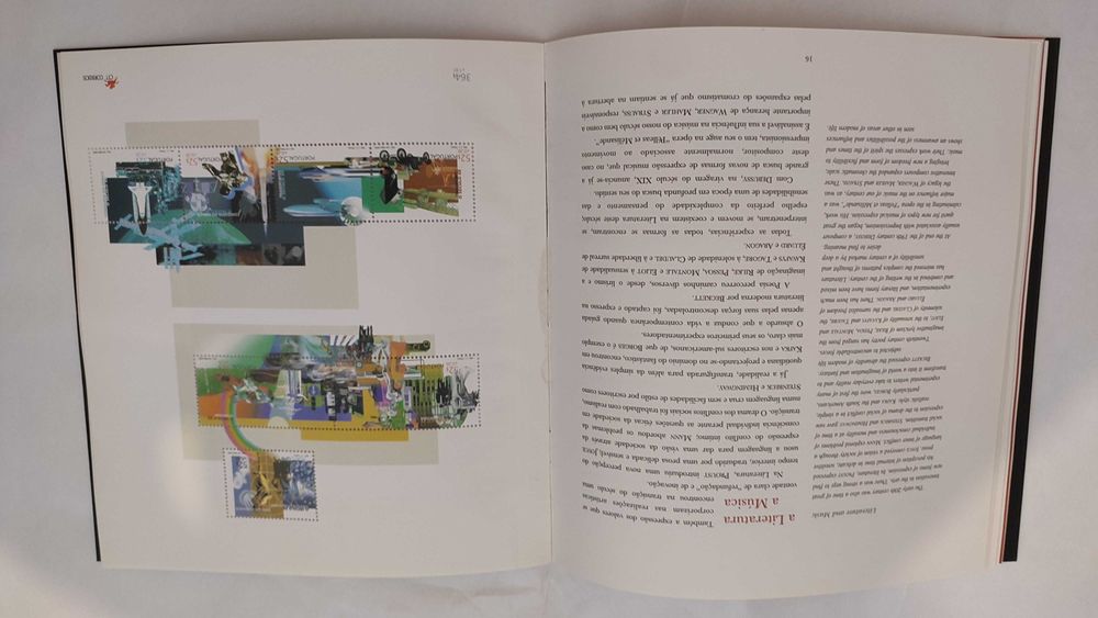 Livro de selos O Século XX em selos Raízes e Mudanças