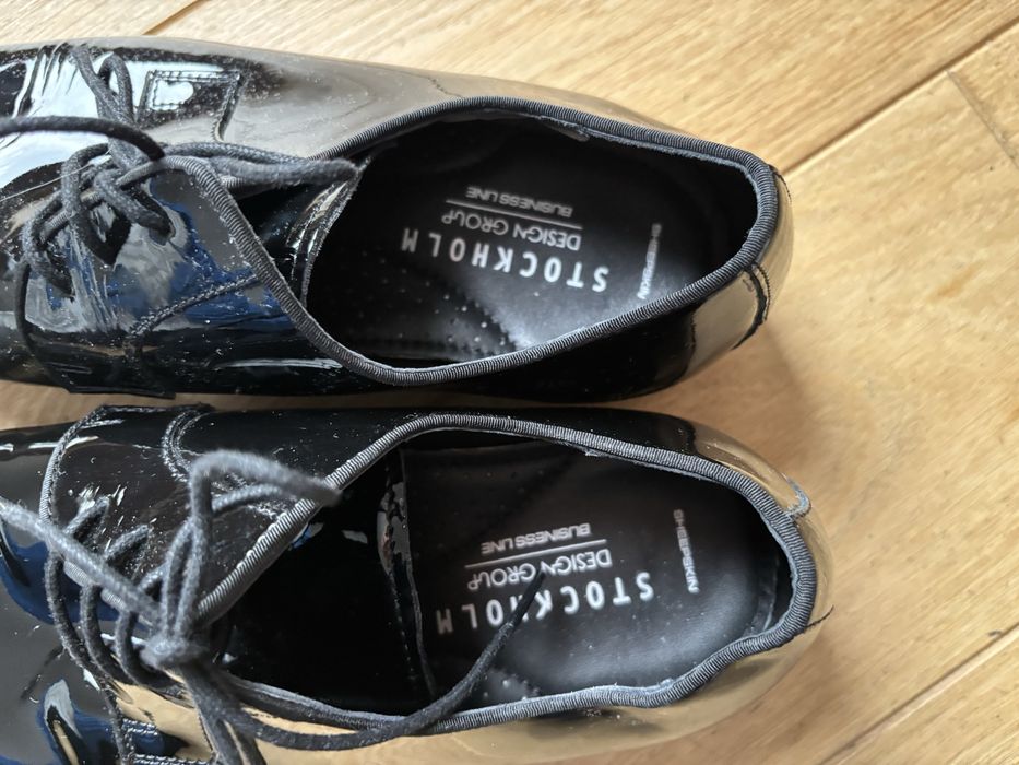 Nowe męskie lakierowane buty lakierki Stockholm 41 27cm