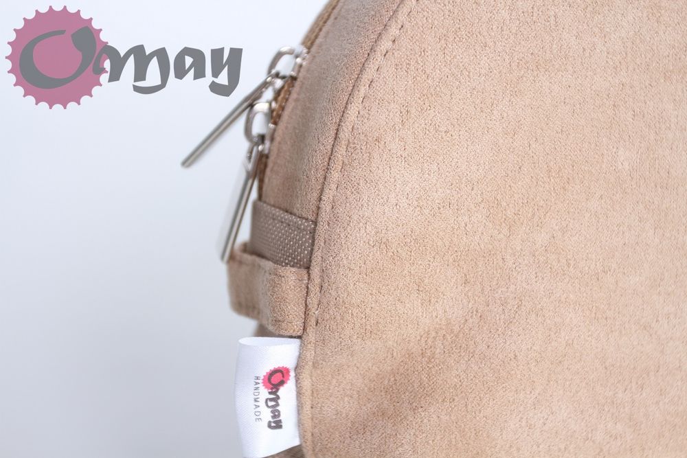 organizer OBAG MOON LIGHT biszkopt eko zamsz 2 kieszenie wkład OMAY