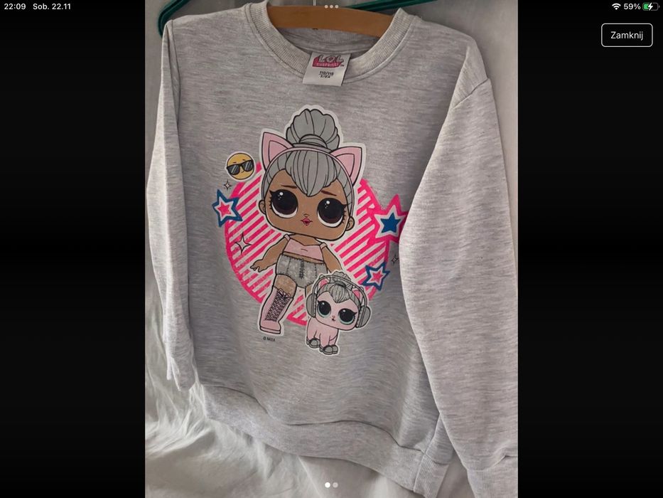 Zstaw rajstop 5/6 la + bluza LOL