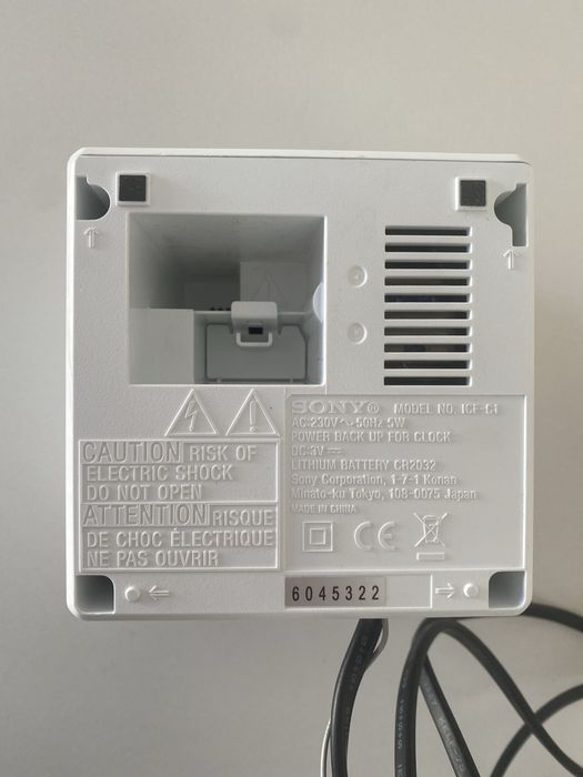 Radio despertador Sony