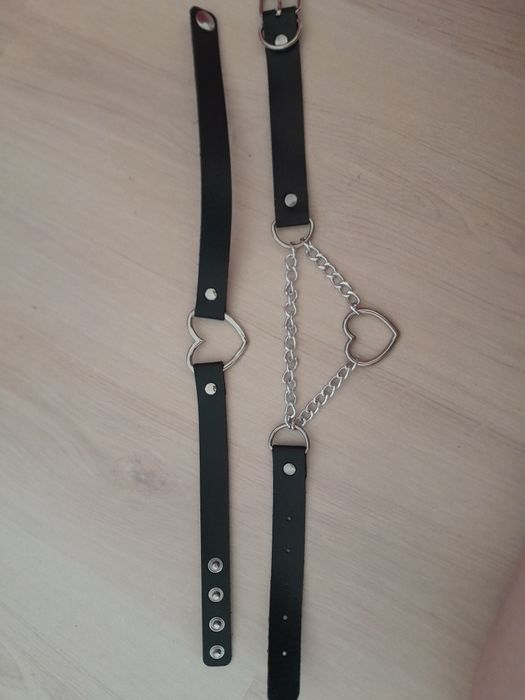 Colares Coleiras coração Punk? Novas