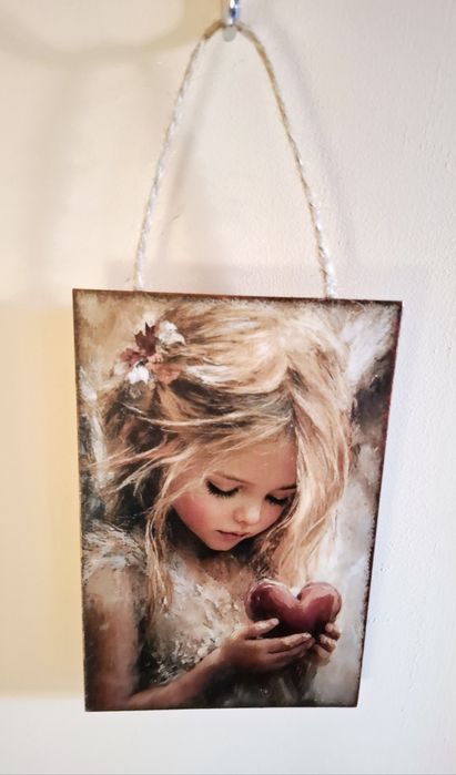 Obrazki zawieszki na ścianę ręcznie zdobione Rękodzieło Prezent