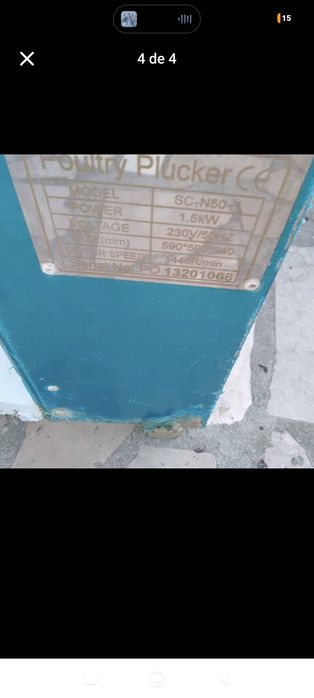 Depenadora de frangos