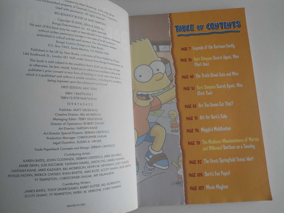 Big Bouncy book of Bart Simpson