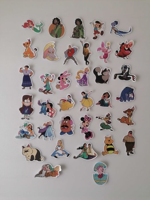 100 Autocolantes Disney Bonecos Cartoons Criança Stickers Brinquedo