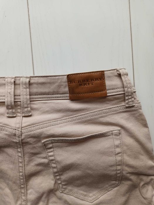 Spodnie jeansy beżowe Burberry