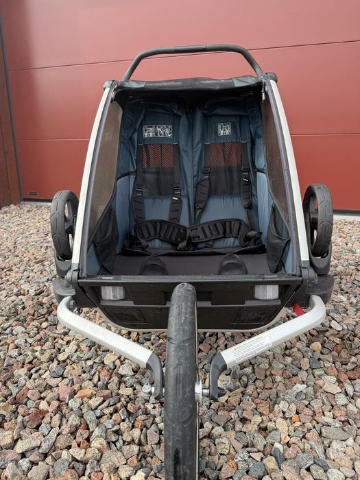 Thule Chariot Cross 2 + Jogging Kit + dyszel i zaczep | Majolica Blue