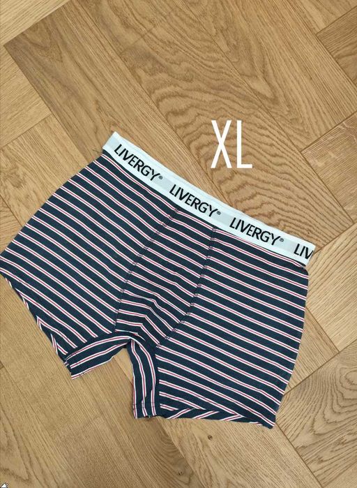 Nowe męskie bokserki XL bawełna paski