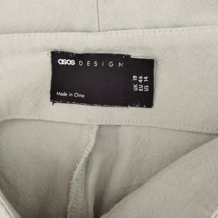 ASOS Design szorty bawełniane miętowe khaki, r. 46, wysoki stan