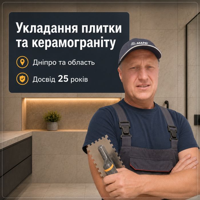 Укладання кахеля і керамограніта