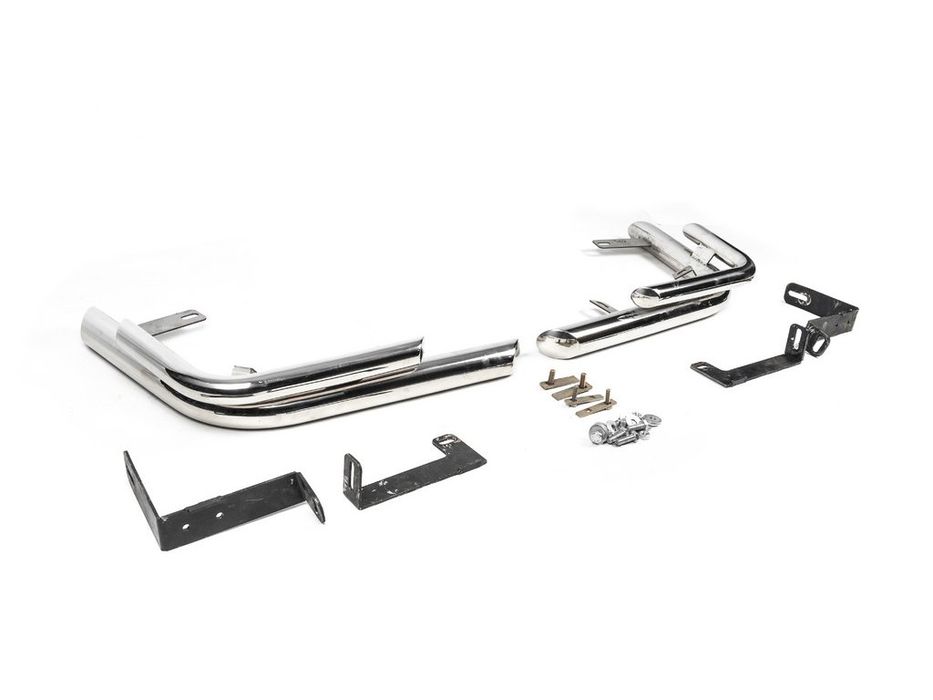 Nissan X-trail T31 2007-2014 рр. Задні кути AK003-Double (2 шт., нерж.)