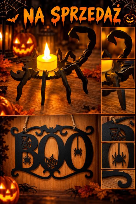 Dekoracja napis  ozdoba na Halloween na drzwi lub ścianę