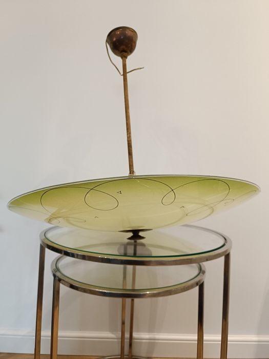 Zabytkowy żyrandol parasolka mid-century modern Helzel Glas lata 50-60