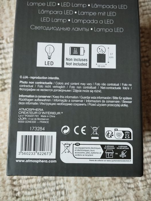 Candeeiro portátil sem fios Atmosphera Novo